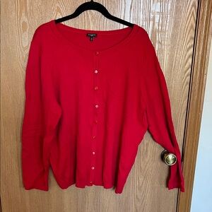 Talbots Vibrant Red Cardigan